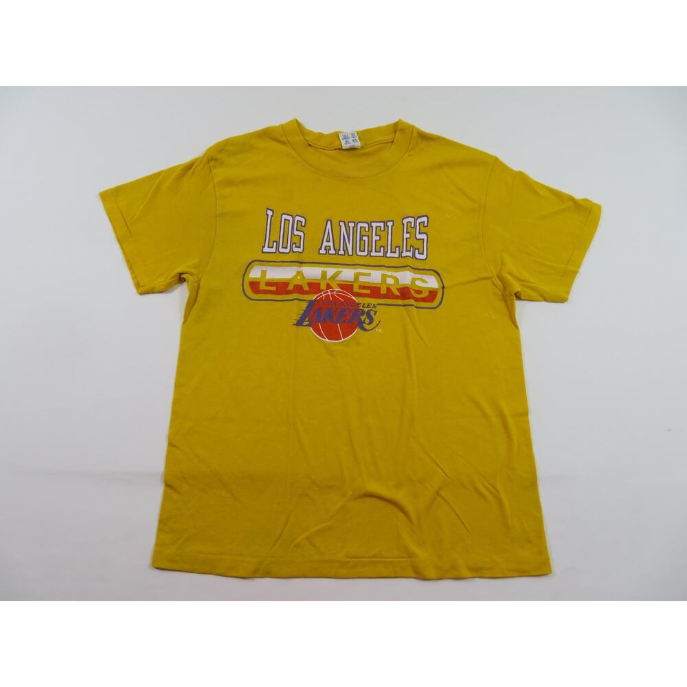 Champion Los Angeles Lakers Yellow T-shirt Sz S 1980s